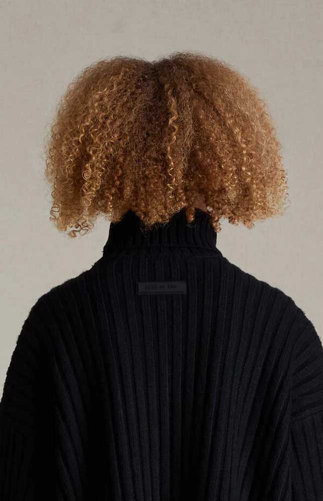 Fear of God ESSENTIALS Kids Jet Black Turtleneck Sweater