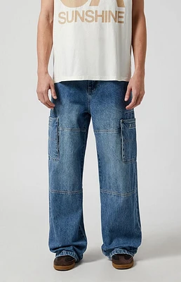 Pacsun Blake Extreme Baggy Jeans Cargo Medium Indigo