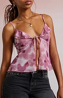 Third Charm Selena Floral Mesh Tank Top