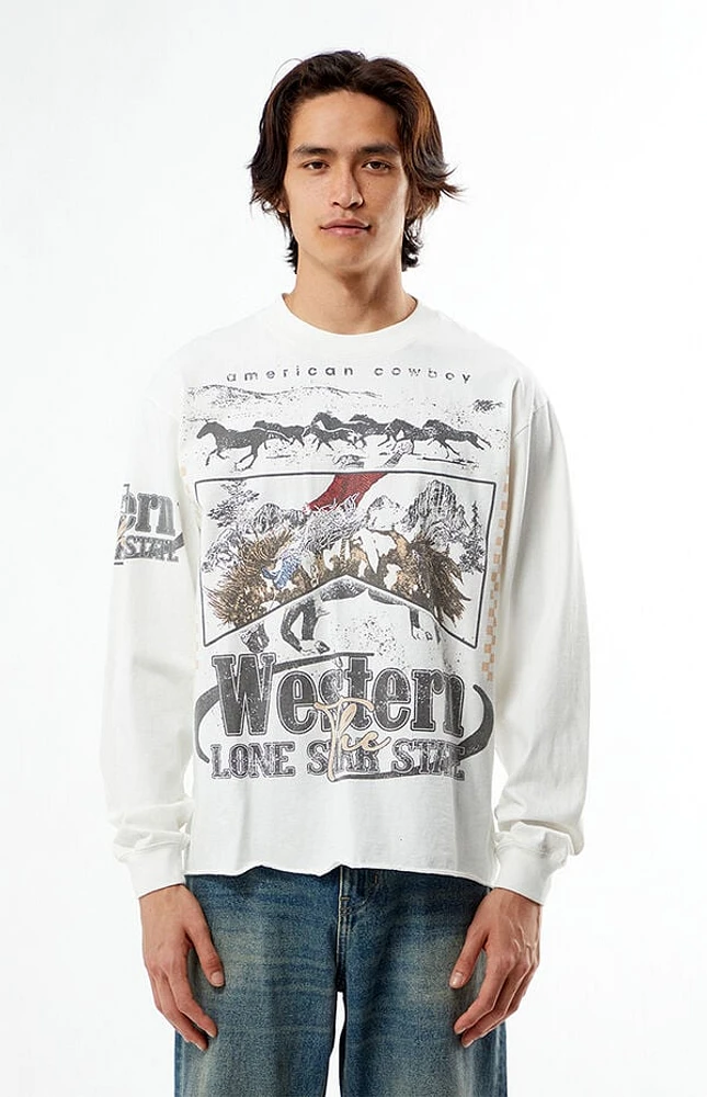 Pacsun Western Cropped Long Sleeve T-Shirt