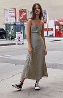 John Galt Blue Floral Tie Front Maxi Dress