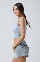 Pacsun Piper Light Indigo Low Rise Denim Micro Mini Skirt