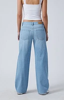 Pacsun Casey Low Rise Baggy Jeans Pale Light Indigo