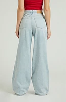 Pacsun Jessie High Waisted Baggy Jeans Light Indigo