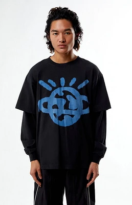 Pacsun Planet Double Layered Long Sleeve T-Shirt