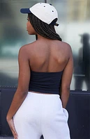 John Galt Black Amelia Cropped Tube Top