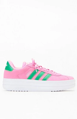 adidas Women's Green & Pink VL Court Bold Sneakers