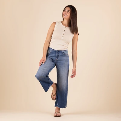 The Shelly Wide Crop Jeans