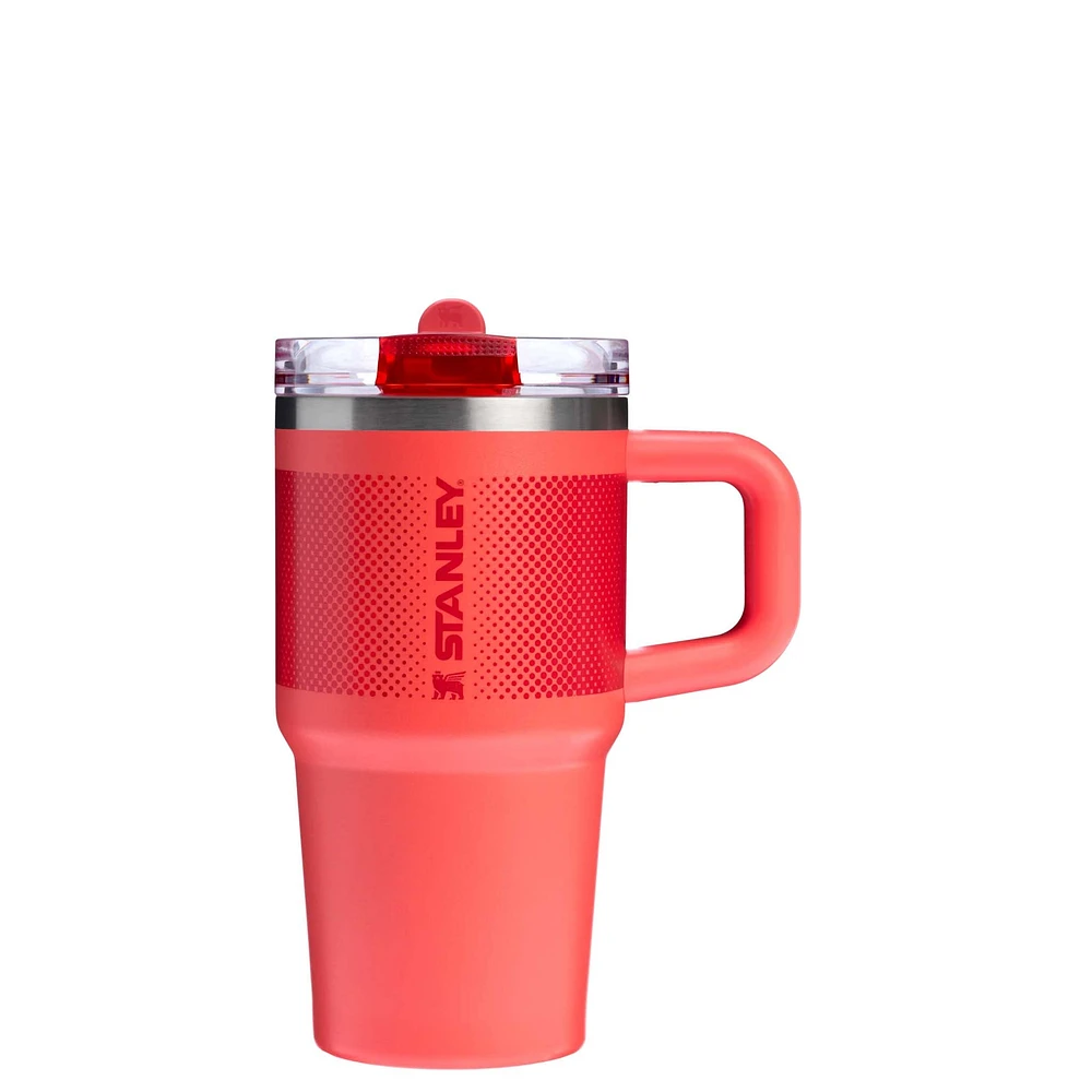 The 20oz Quencher ProTour Flip Straw Tumbler in Hot Coral