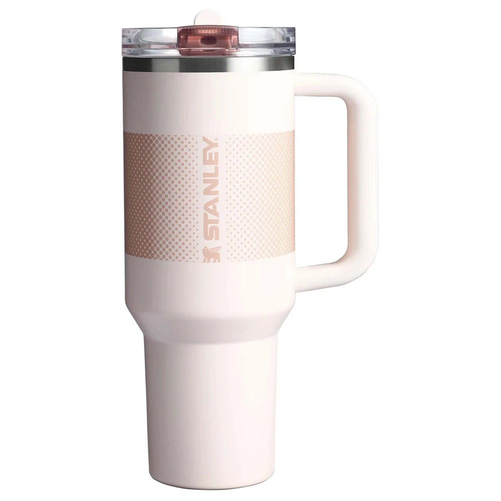 The 40oz Quencher ProTour Flip Straw Tumbler in Rose Quartz Fade