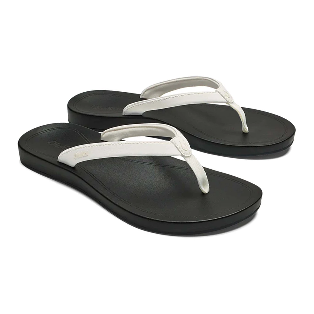 Women's Uiki Sandals Bright White and Lava Rock