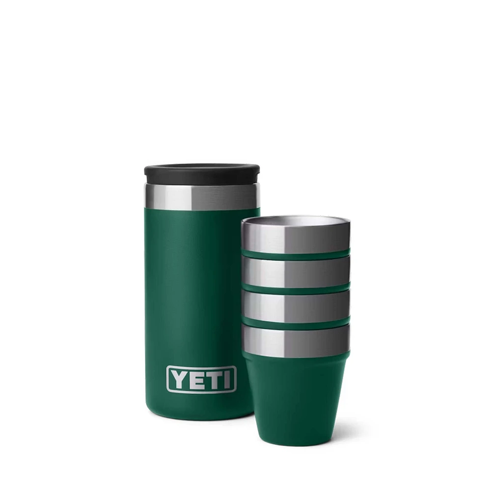 Black Forest Green 4 Piece Shot Glasses