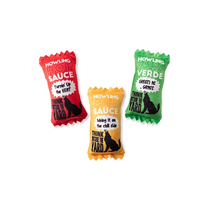 Hot Sauce Dog Toy Set