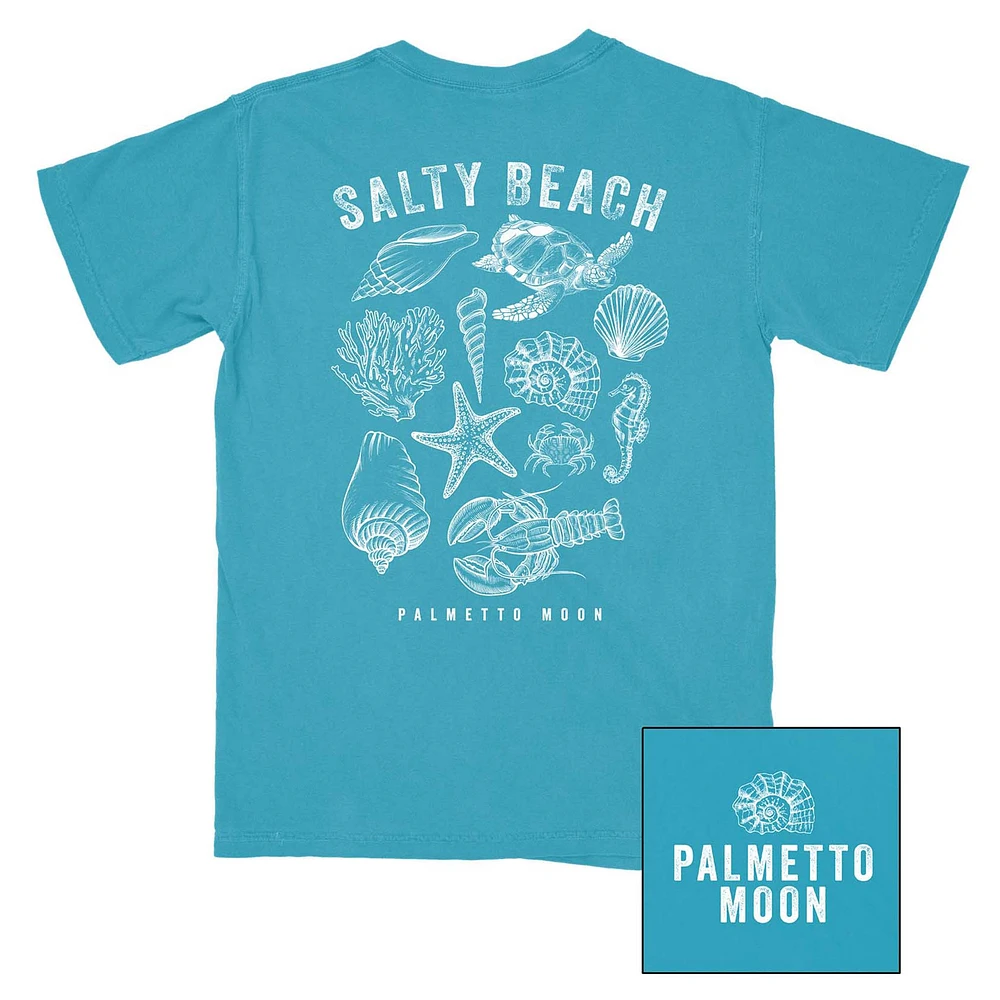 Salty Beach Sea Creatures Short Sleeve T-Shirt