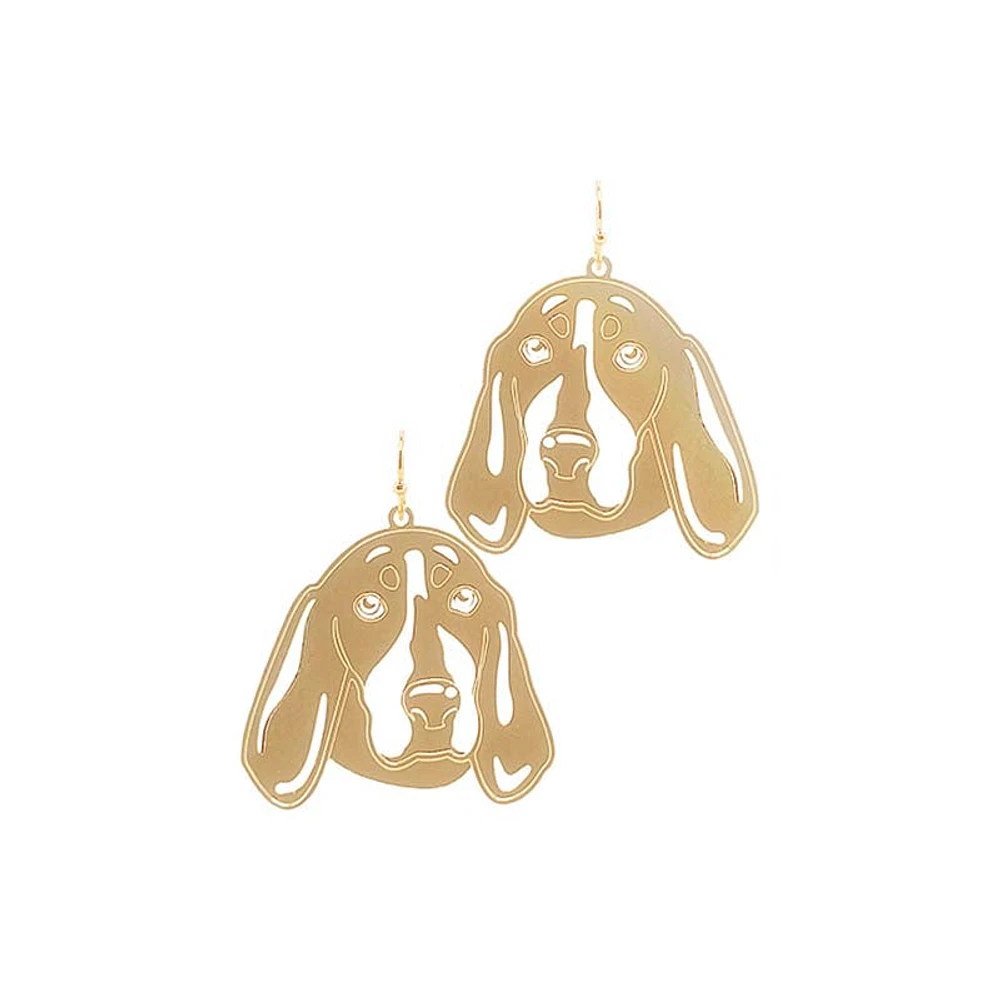 Gold Hound Filigree Earrings
