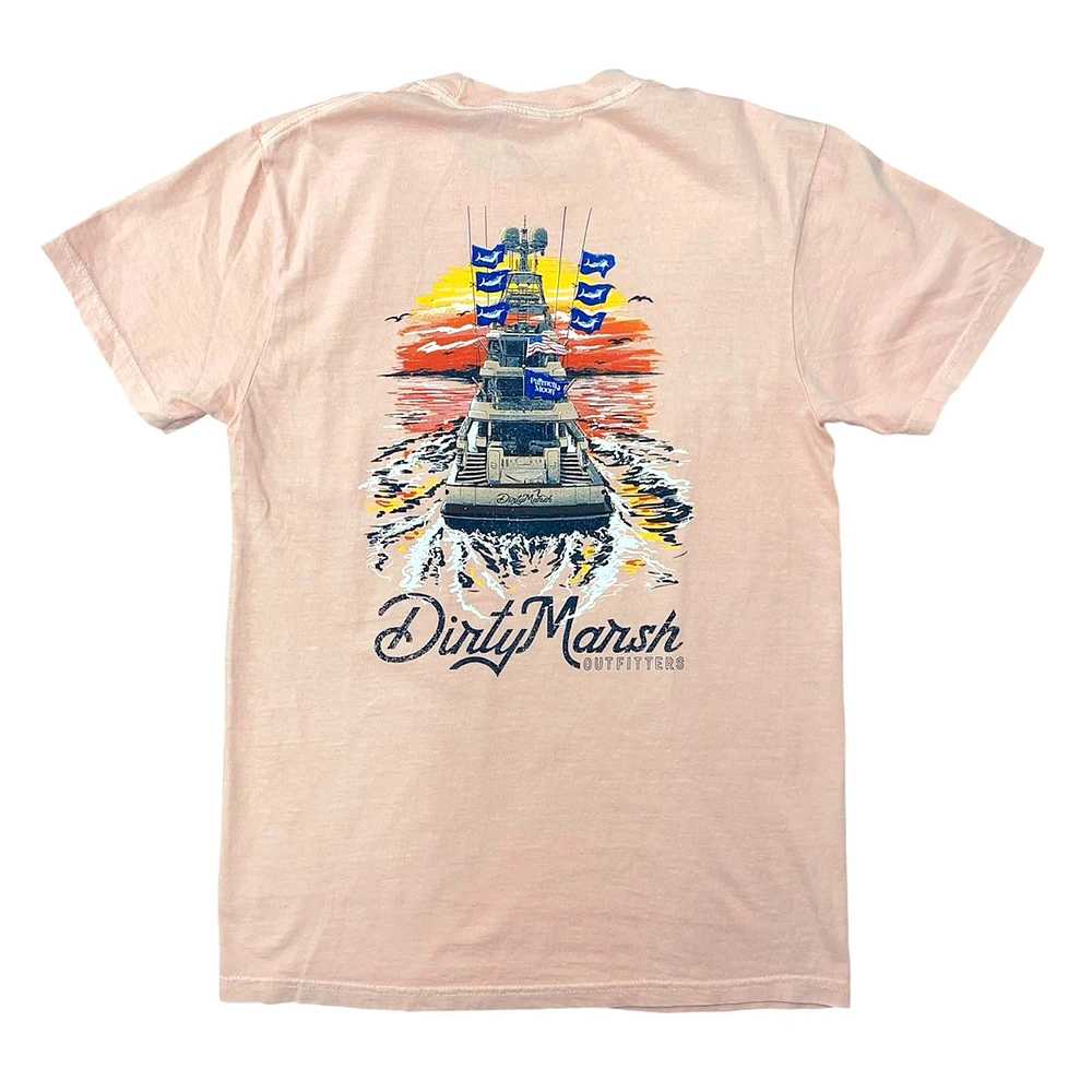 Custom Sunset Sportfisher Yacht Short Sleeve T-Shirt