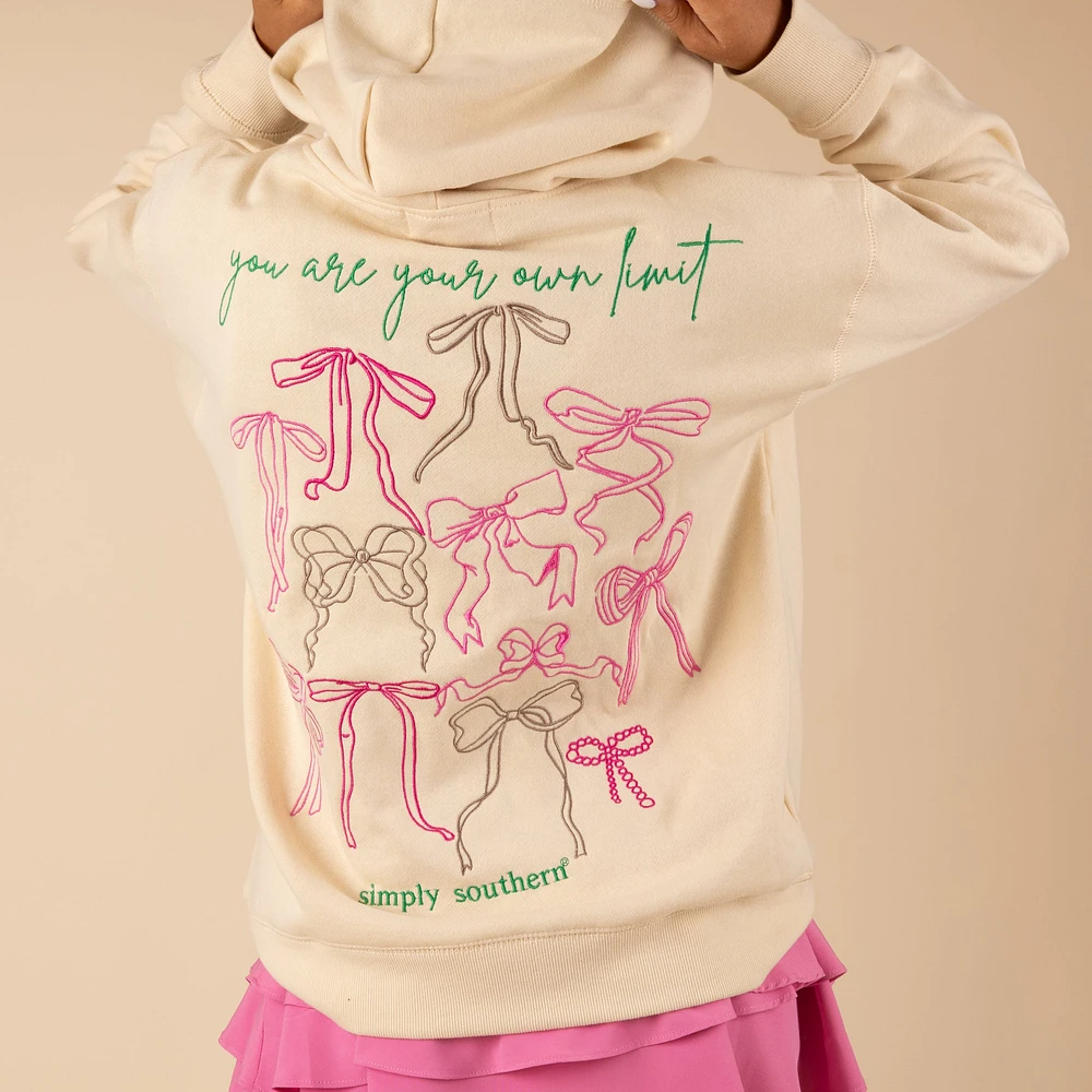 Embroidered Bow Hoodie