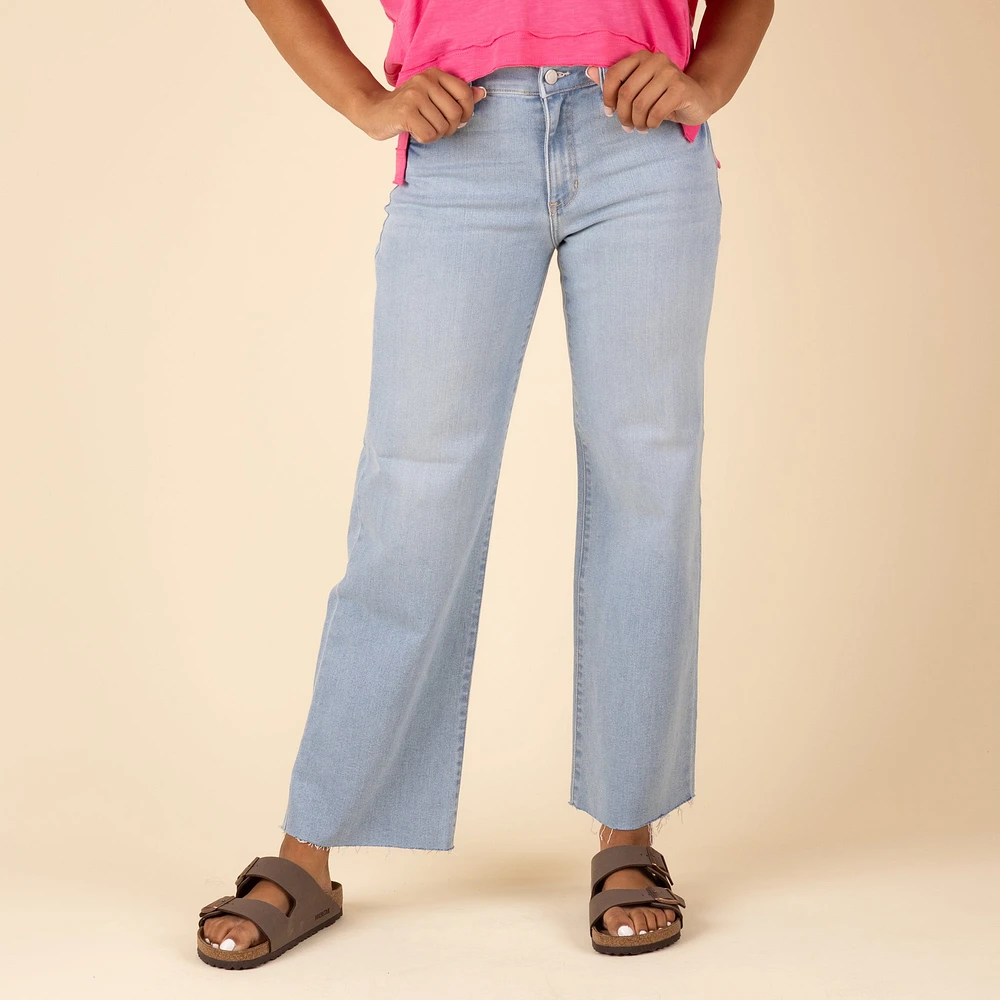Slim Palazzo Jeans Light Wash
