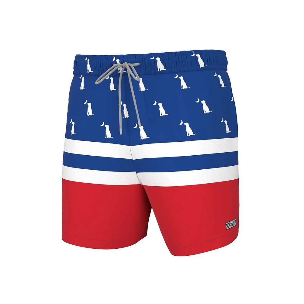 Bayview Youth Swim Shorts Red White and Blue