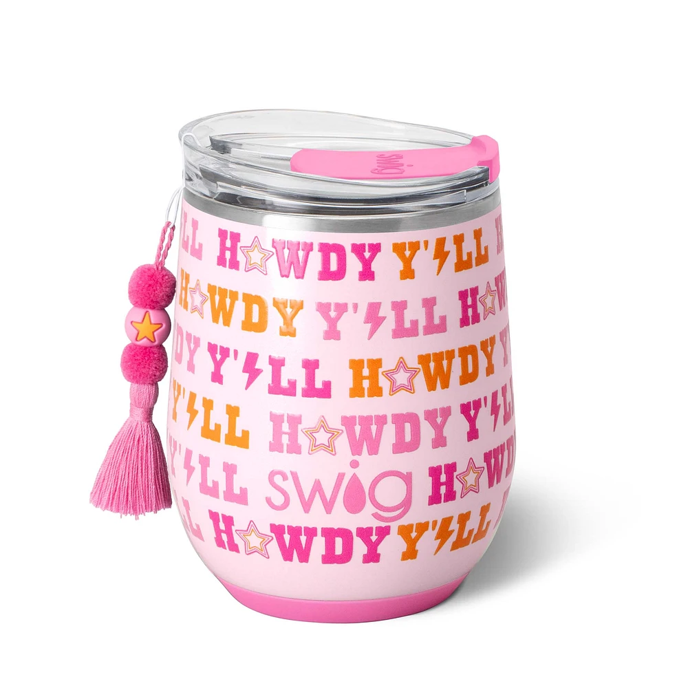 Stemless Wine Tumbler 12oz in Howdy Y'all