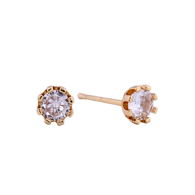 Diamond Gold Stud Earrings