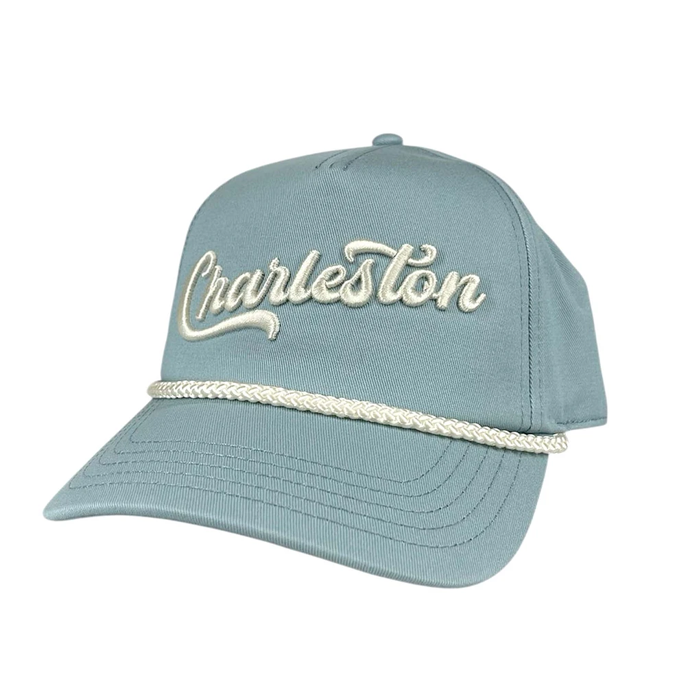Charleston Rope Trucker Hat in Smoke Blue