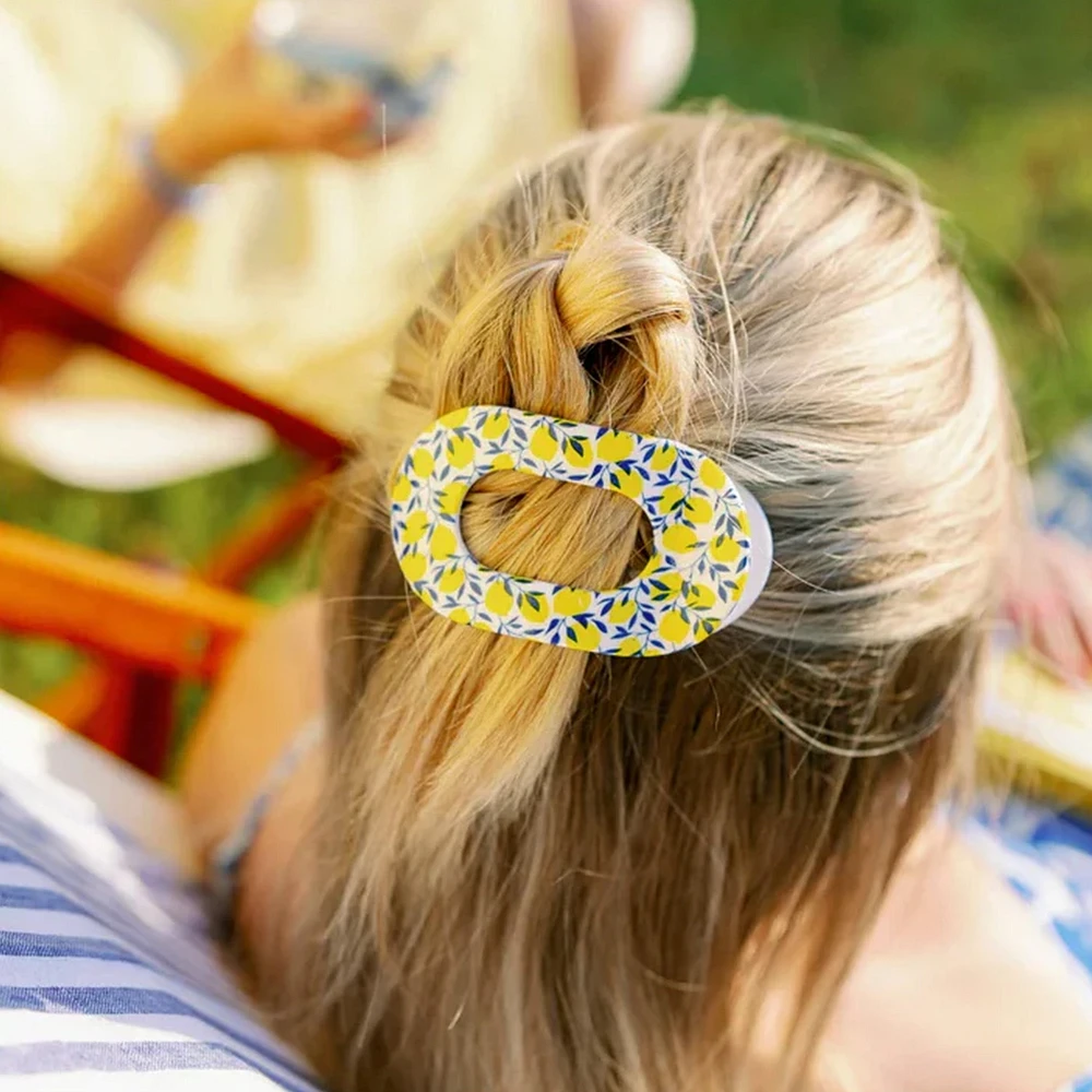 Limoncello Large Flat Oval Hair Clip