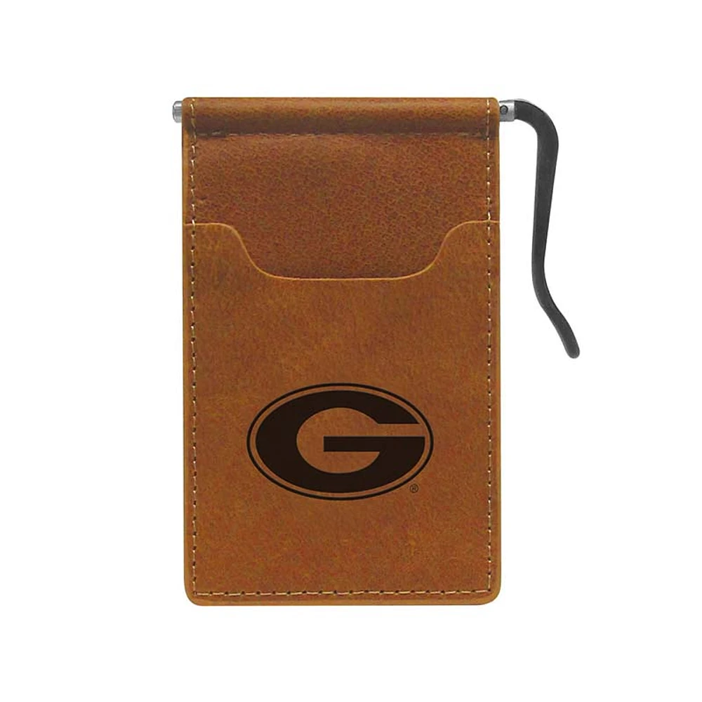 UGA Embossed Clip Front Pocket Wallet