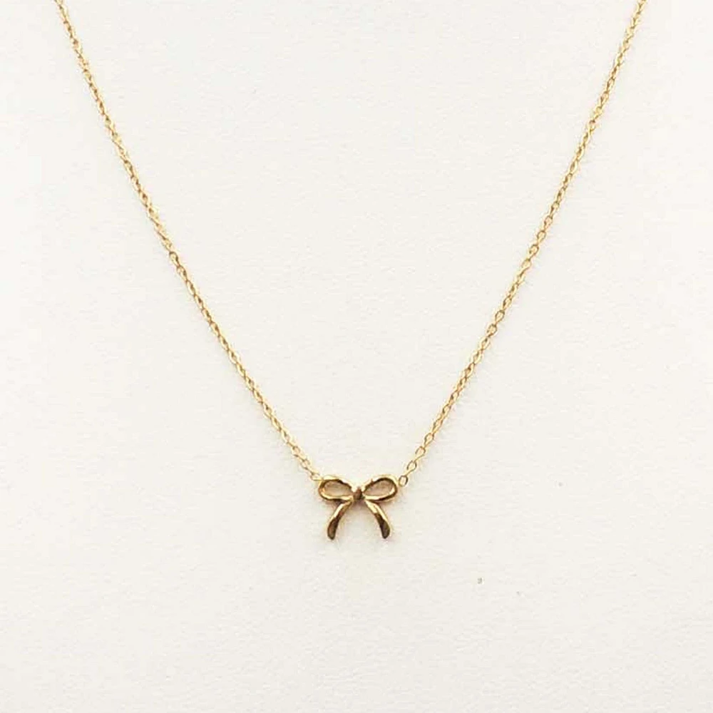 Mini Bow Gold Necklace