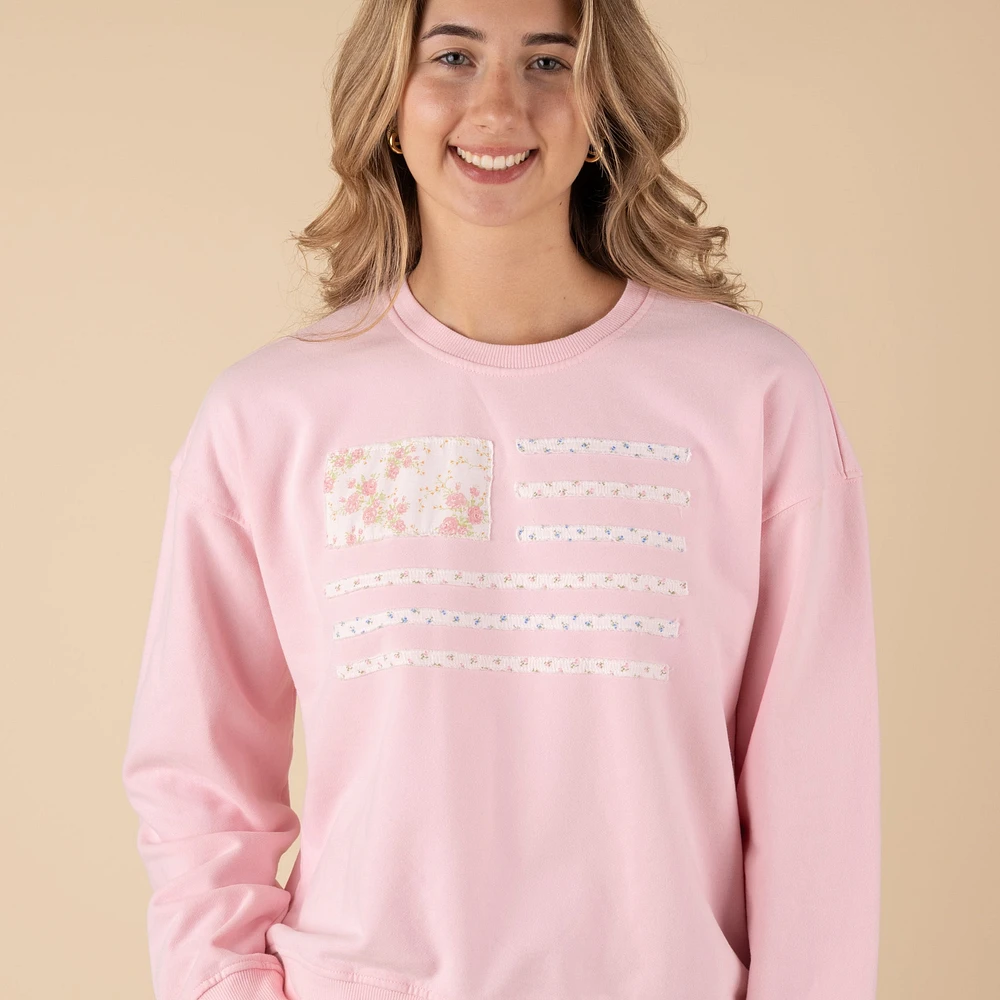 Fabric Flag Crewneck Sweatshirt