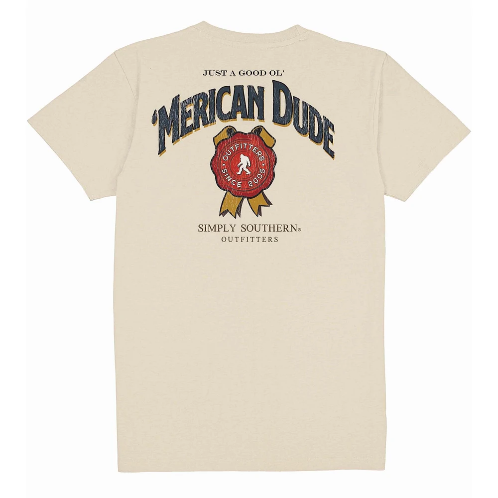Merican Dude Label Short Sleeve T-Shirt