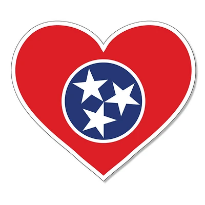 3 inch Heart Tri-Star Decal