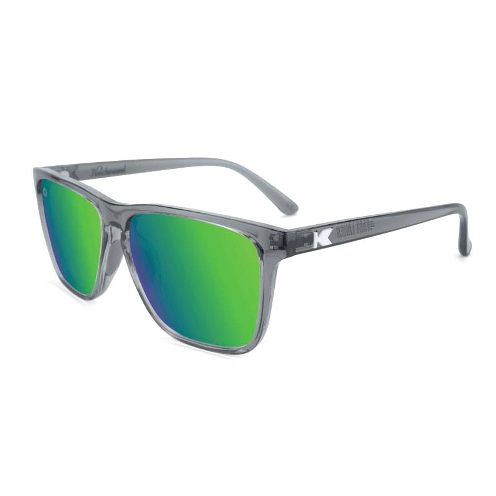 Knockaround® Fast Lane Sunglasses Sport Clear Grey/Green Moonshine