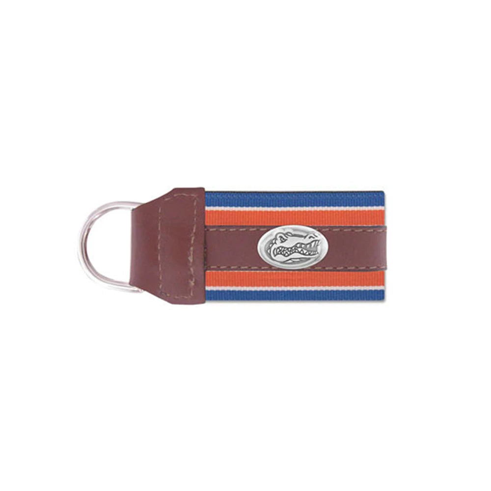 UF Concho Ribbon Leather Key Fob