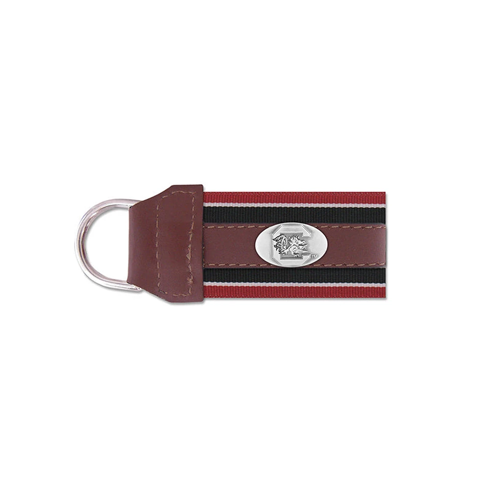 USC Concho Ribbon Leather Key Fob