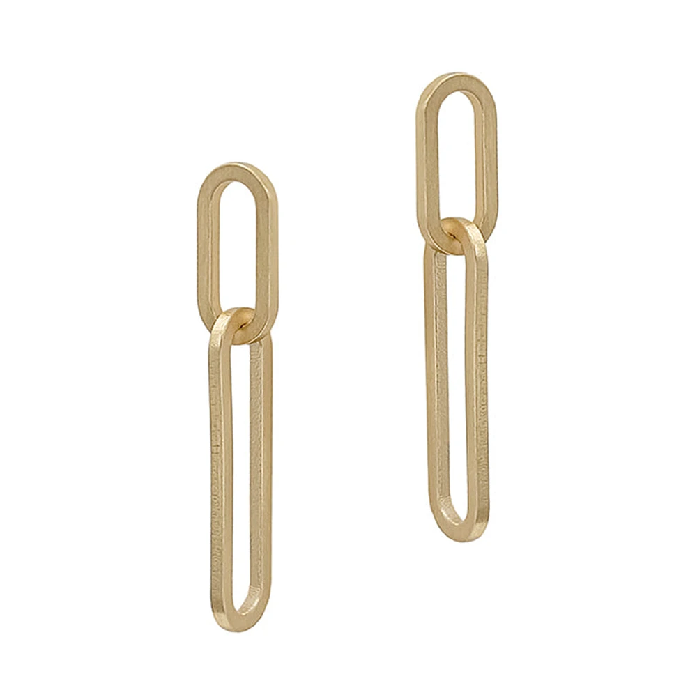Matte Chain Link Earrings