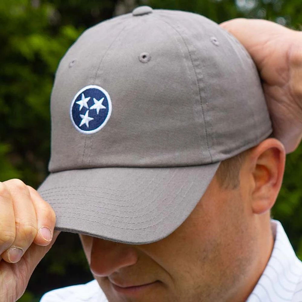 Tennessee Tri-Star Dad Hat in Old South Grey