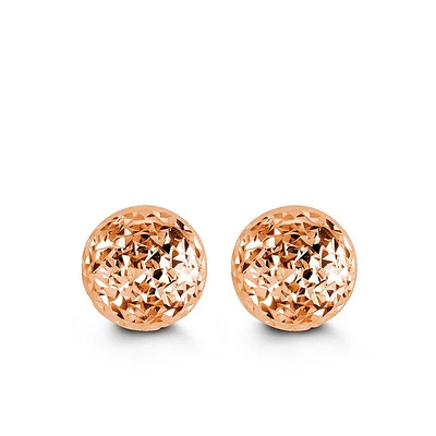 10MM Ball Earrings in 10kt Rose Gold