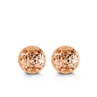 10MM Ball Earrings in 10kt Rose Gold