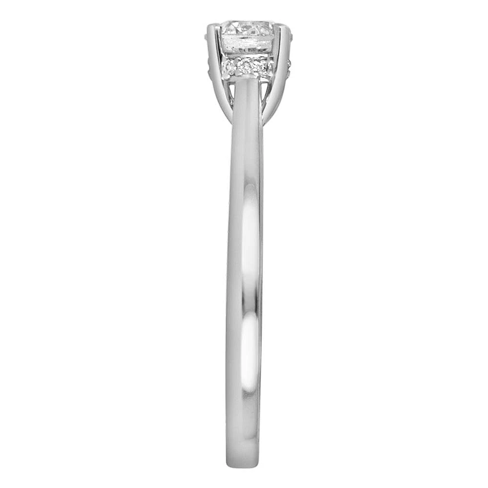 Colourless Collection Solitaire Engagement Ring with Carat TW of Diamonds in 18kt White Gold