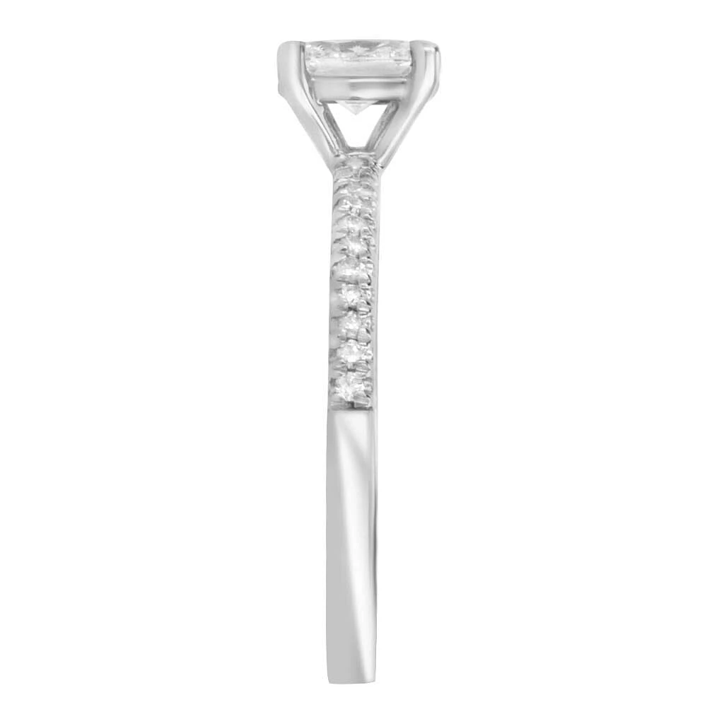 Fire of the North Oval Engagement Ring with .65 Carat TW of Diamonds in 14kt White Gold