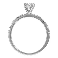 Fire of the North Oval Engagement Ring with .65 Carat TW of Diamonds in 14kt White Gold