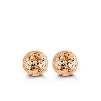 8MM Ball Earrings in 10kt Rose Gold