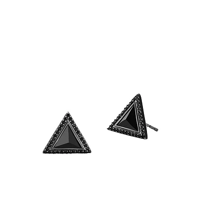Star Wars Darth Vader Earrings with .37 Carat TW of Diamonds and Onyx in Sterling Silver