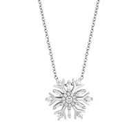 Enchanted Disney Elsa Pendant with .25 Carat TW of Diamonds in Sterling Silver with Chain