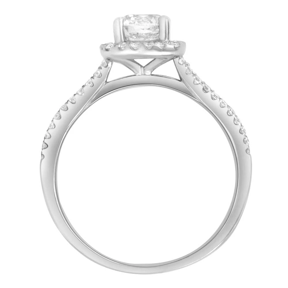 Fire of the North Engagement Ring with 1.00 Carat TW of Diamonds in 18kt White Gold