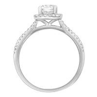 Fire of the North Engagement Ring with 1.00 Carat TW of Diamonds in 18kt White Gold