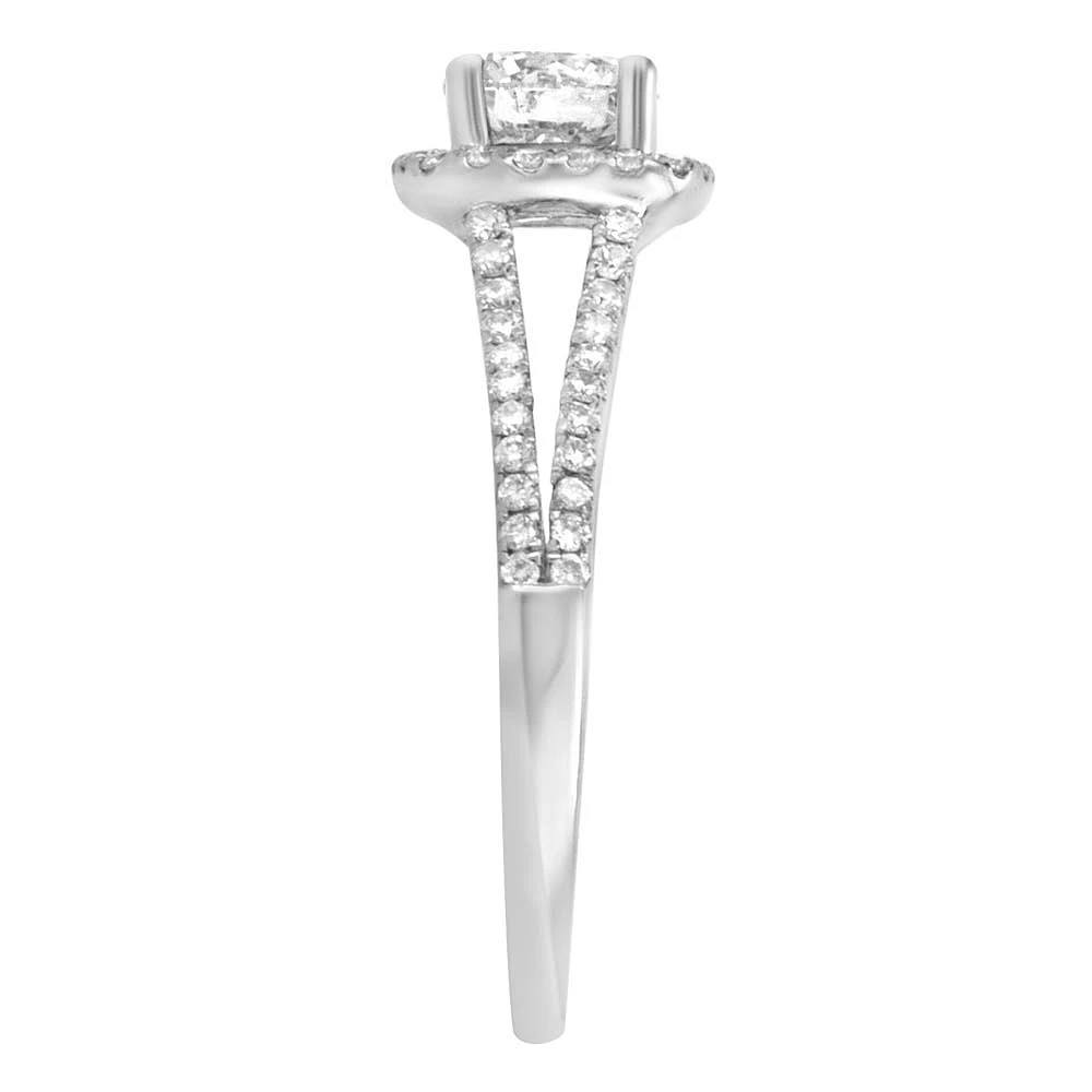 Fire of the North Engagement Ring with 1.00 Carat TW of Diamonds in 18kt White Gold