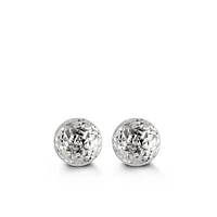 7MM Ball Earrings in 10kt White Gold