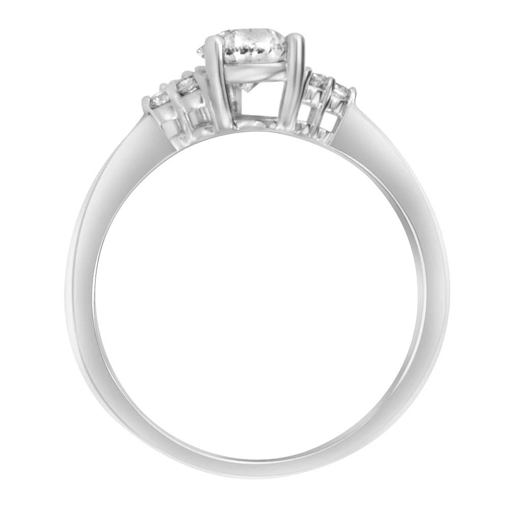 Engagement Ring with .79 Carat TW of Diamonds in 18kt White Gold